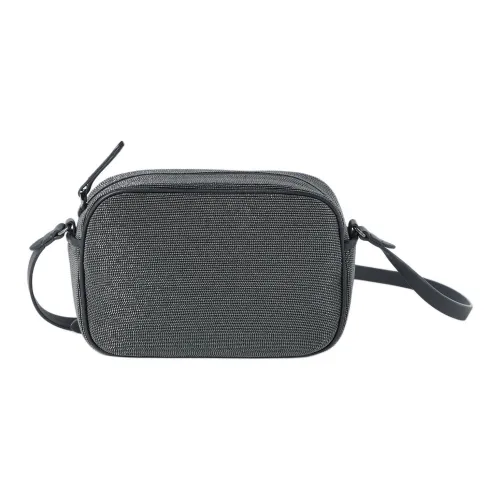 BRUNELLO CUCINELLI Матовая Телячья Кожа Сумка через плечо Женская Угольно-Серый