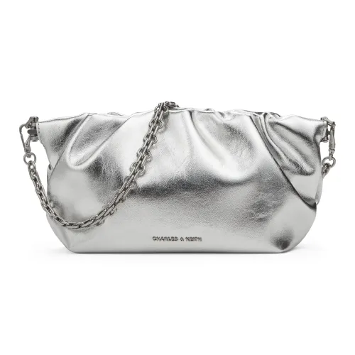 CHARLES KEITH ПУ (полиуретан) Сумка через плечо Маленькая Женская Коричневый Кремовый Молочный Белый Серебряный