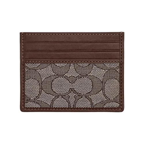 COACH Коровья кожа Ткань Картхолдер Мини Мужской Дуб VS Кленовый