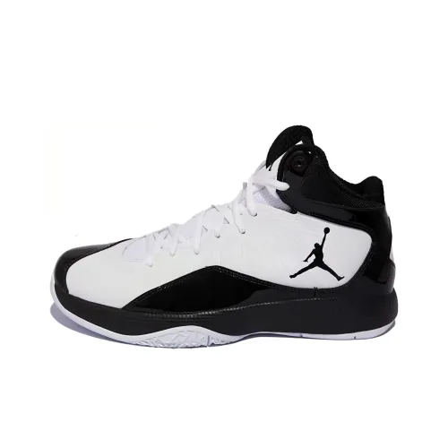 Jordan Shock Absorbers Slip-Resistant MID Топ Винтажные Баскетбольные Кроссовки Мужские Белые