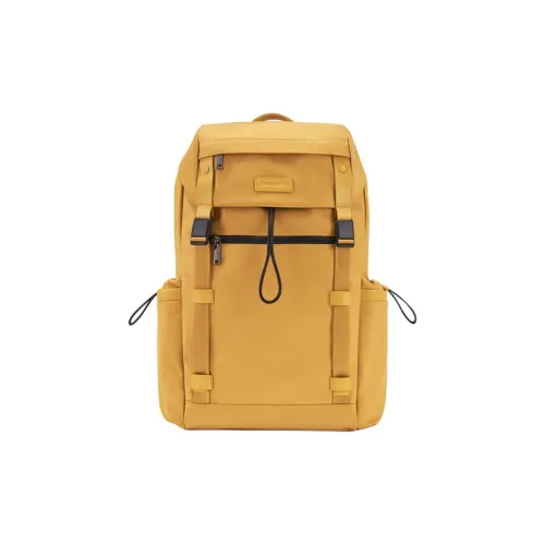 SAMSONITE Рюкзак из синтетической кожи мужской горчично-желтый