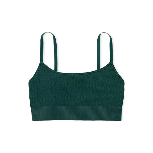 Victoria's Secret Розовый Мягкий Бесшовный CABLE Square Neck Спортивный Бюстгальтер D F Бюстгальтер Женский Темный Лесной