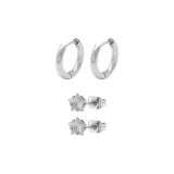 Серьги-звезды белого цвета