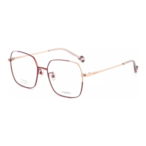 PORTS Титан Квадрат Оправы для очков Унисекс Красный