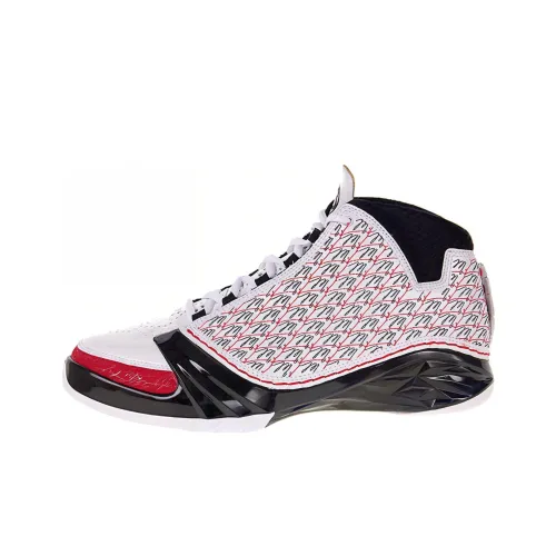 Jordan Air Jordan 23 All Star All Star Нескользящий Легкий MID Топ Винтажные баскетбольные кроссовки Женские Черный Белый Красный