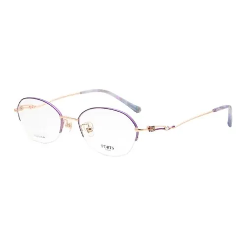 PORTS Титан Прямоугольные Оправы для Очков Женские Фиолетовые
