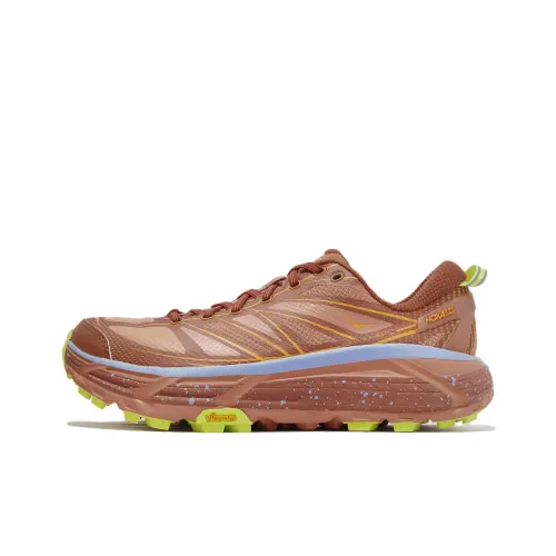 HOKA ONE ONE Mafate Speed 2 Беговые кроссовки Низкий Топ Обожженная Земля/Оранжевый Желтый Мужской