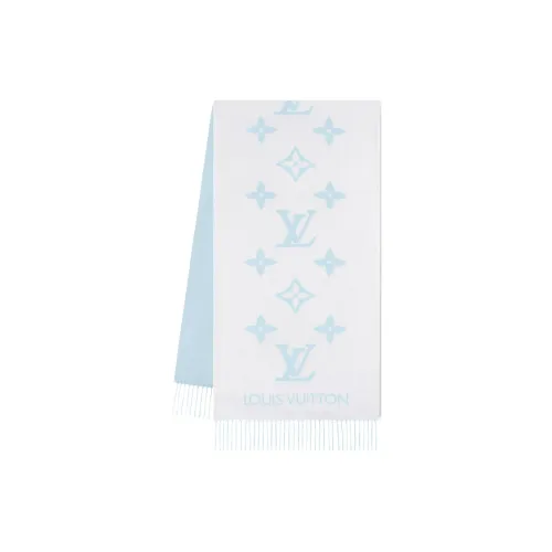 LOUIS VUITTON Вязаные шарфы Женские Светло-Синий