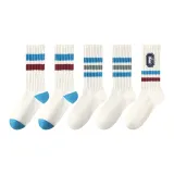 5 пар (Два Полосы 2+Белая Подошва 2+Письмо г)