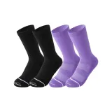 Черный + Фиолетовый, профессиональный, носки без рисунка, скакалка, универсальные спортивные носки [2 упаковки]