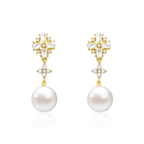 ZANC Серебро S925 Стержневые серьги Женские