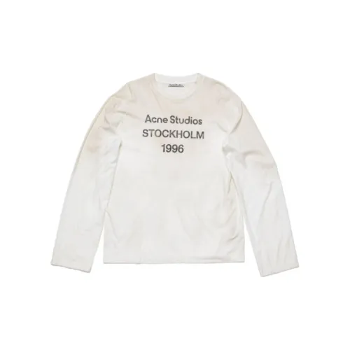 ACNE STUDIOS Грязно-белая унисекс футболка