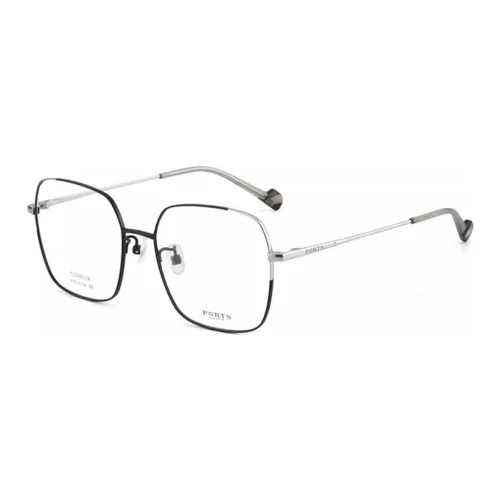 PORTS Титан Квадрат Оправы для очков Унисекс Черный
