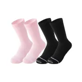 Розовый + Черный Профессиональные носки Crew с высокой посадкой, универсальные спортивные носки [Комплект из 2 пар, упаковка]