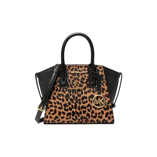 MICHAEL KORS Avril с коровьей замшей кожа через плечо сумка мини женская черная коричневая