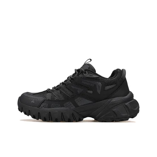 HUMTTO Амортизация Поддержка Ударопрочный Низкий Топ Походная обувь Женская Черная