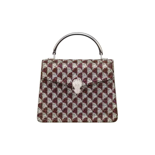 BVLGARI Serpenti Forever Series Кристальная Сумка Средняя Женская Фиолетовая