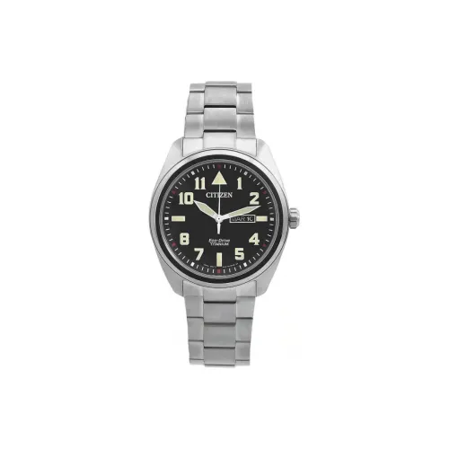 CITIZEN Ecology Drive Collection Светильник Кварцевый механизм Супер титановый ремешок Часы Мужские Черный циферблат
