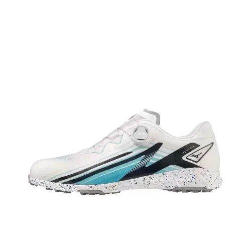 Mizuno Slip-resistant Abrasion-resistant Low Top Golf Shoes Men's White Мицубо Противоскользящие Устойчивые к истиранию Низкие Топы Обувь для гольфа Мужская Белая