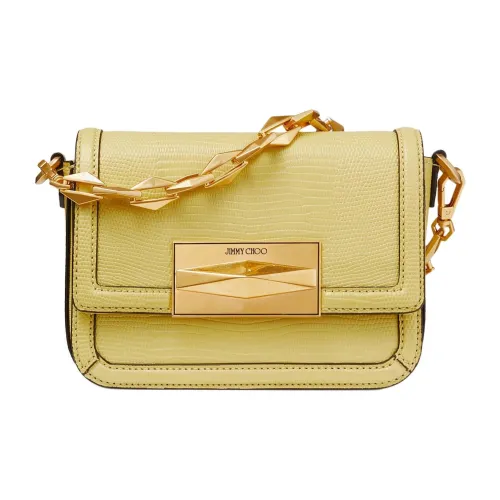 Jimmy Choo Сумка через плечо из кожи женская желтая