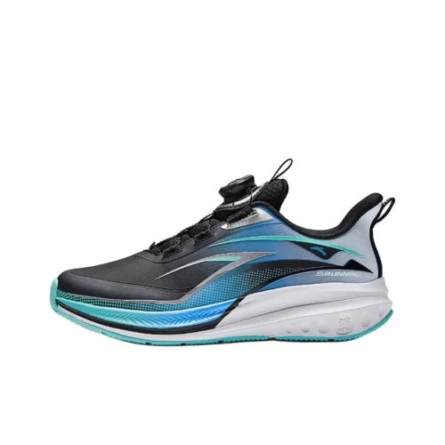 Antakids Anti KICK Амортизация Низкий Топ Детские Беговые Кроссовки Черный Синий Подростки