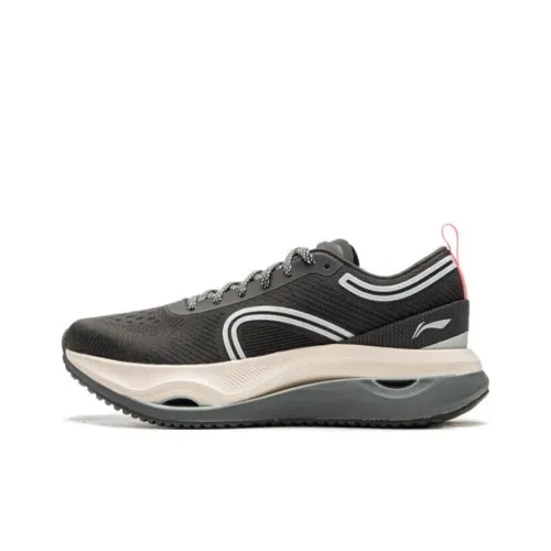 LiNing Устойчивый к истиранию противоскользящий низкий топ повседневная беговая обувь для женщин черный