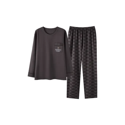 UAVAE ZJ MJF9267 Коричневый Мужской Пижамный Комплект