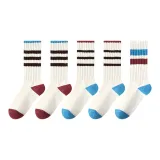 5 пачек (2 красных носка для ног + 2 синих носка для ног + 2 полосатые носка для ног)