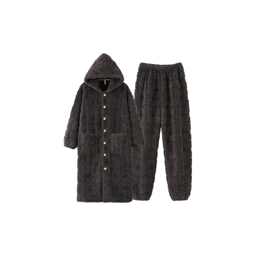 ROUKEER Пижамный комплект Мужской Темно-серый