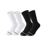 Белый+Черный Профессиональные носки Crew Скакалка Универсальные спортивные носки [Набор из 2 пар, упаковка]