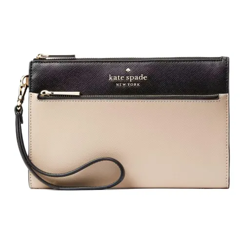 Kate Spade Staci Cross Leather Wallet Medium Women's Warm Beige Multicolor Кейт Спейд Стакси Крест Кожа Кошелек Средний Женский Теплый Бежевый Многоцветный