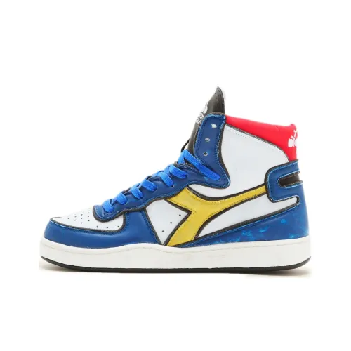 DIADORA Mi Basket Кэжуал Высокий Топ Белый/Кобальтовый Синий Мужской