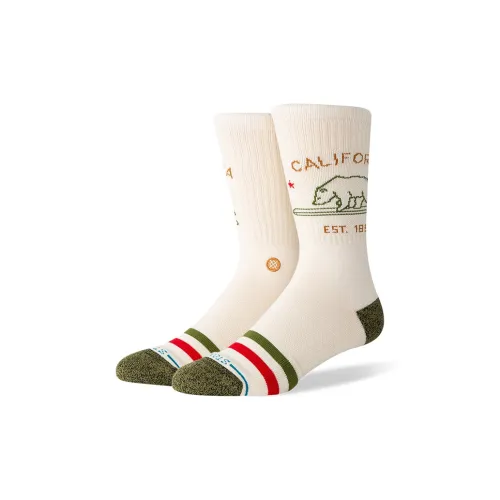 STANCE Crew Socks Unisex 1 Pack Ecru