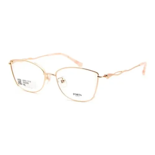 PORTS Титан Нерегулярная форма Оправы для очков Женские Розово-золотой