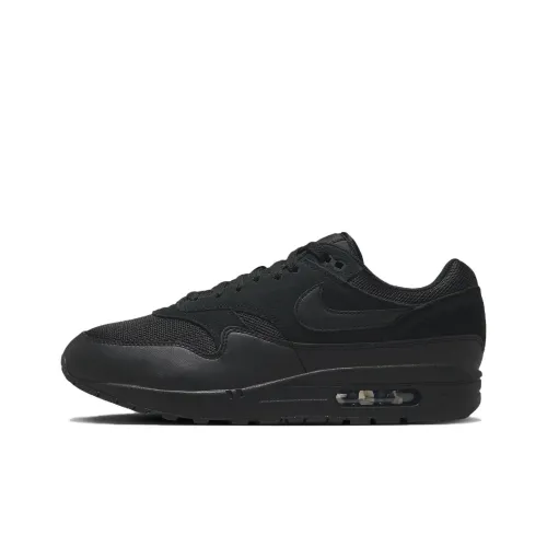 Nike Air Max 1 Low Топ Беговые кроссовки Мужской Черный