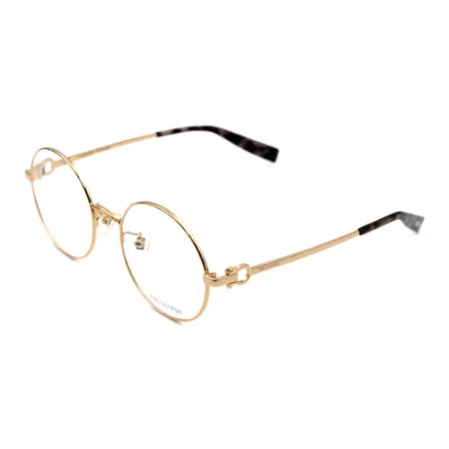 TRUSSARDI Титан Круглые Оправы для очков Унисекс Золото