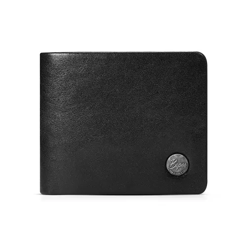 BVP Множественные слоты для карт Повседневный Коровья кожа Кошелек Держатель для карт Интегрированный Мужской Короткий Стиль Позиционирование Обычный Мужской Черный