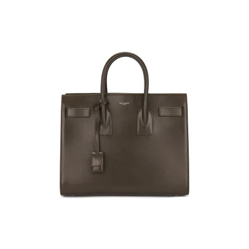 SAINT LAURENT SAC DE JOUR Корова Кожа Аккордеон Сумка Сумка через плечо Сумка Маленькая Женская Светлый Мускус