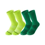 Желтый+Зеленый Профессиональные Носки с Высоким Верхом Скакалка Универсальные Спортивные Носки [Набор из 2 пар Упаковка]