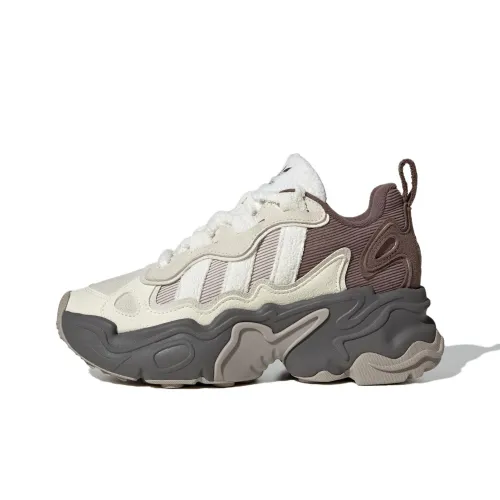 Adidas Originals Ozthemis Slip-resistant Abrasion-resistant Low Top Footwear Women's White Brown Adidas Originals Ozthemis Противоскользящие Устойчивые к истиранию Низкие Кроссовки Женские Белый Коричневый