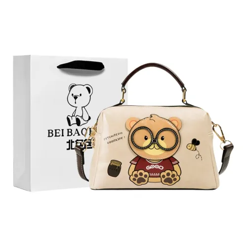 North Pack ПУ (полиуретан) Сумка через плечо Стандартная Женская Экрю Коричневый