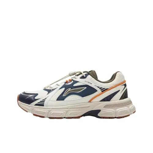 LINING YOUNG Sports Life Collection Легкий Амортизаторы Низкий Топ KIDS Lifestyle Shoes Белый Синий