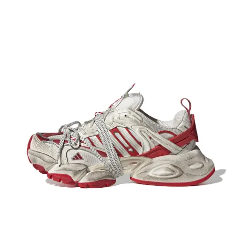 Adidas XLG RUNNER DELUXE Беговые кроссовки Низкий топ Белый Красный Унисекс