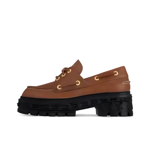 LOUIS VUITTON Лоферы с пластиковым покрытием женские коричневый