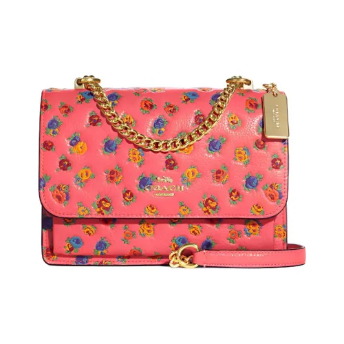 COACH Klare Коровья кожа Аккордеонная сумка Сумка через плечо Стандартная Женская Розовая