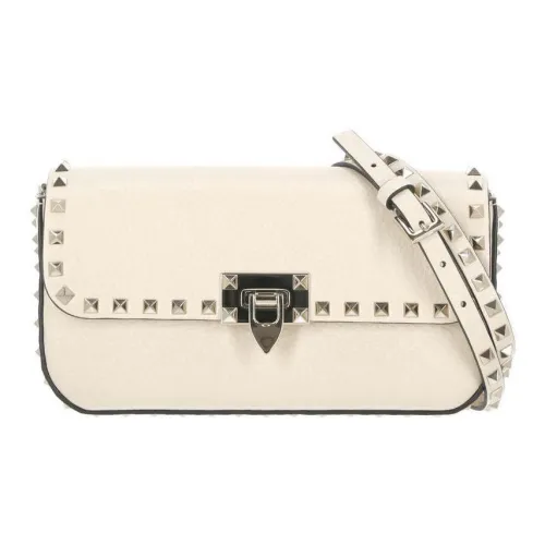Valentino Rockstud Коровья кожа Сумка через плечо Женская Бежевая