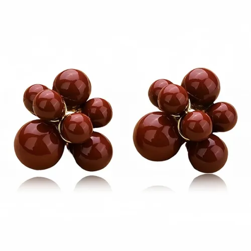 Yab Искусственная жемчужина Серьги-гвоздики Женские