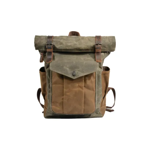 TTaG．baG Top Grain Cow Leather с масляным воском холст рюкзак мужской темно-серый кофейный армейский зеленый серо-зеленый озерный зеленый