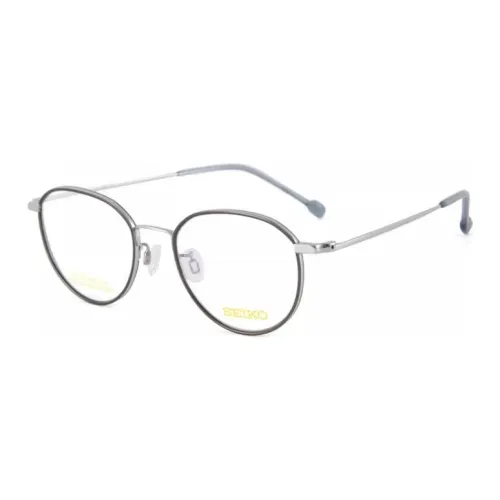 SEIKO Титановый сплав Овал Оправы для очков Унисекс Черный Серебряный