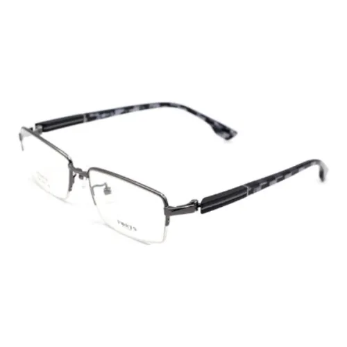 PORTS Пластина And Титановый сплав Чистый титан Прямоугольный Оправы для очков Мужской Серебристо-серый